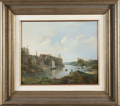 Lot 41 - Painting with river landscape