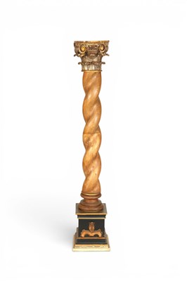 Lot 708 - Twisted painted-wood column