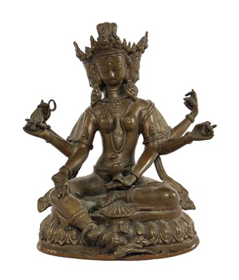 Lot 530 - A Tibetan Bronze Seated Tara, ca. 18th/19th century