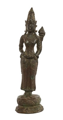 Lot 556 - Khmer bronze figure of Lakshmi
