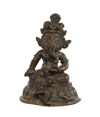 Lot 553 - Bronze figure of Ganesha, circa 18th century