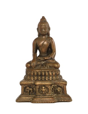 Lot 551 - Bronze figure of Tathagata Shakyamuni
