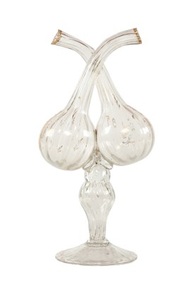 Lot 597 - A façon de Venise double cruet, probably Spanish or Portuguese, 18th century