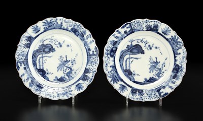 Lot 612 - Two Meissen blue and white plates, circa 1740-45