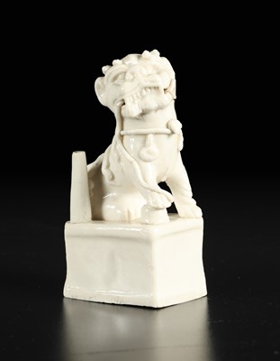 Lot 520 - A 'Dehua' 'Buddhist lion' joss stick holder
