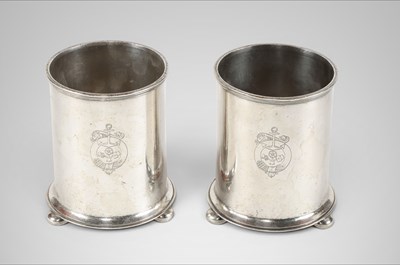 Lot 27 - A Fine Pair of Silver-Plated Wine Bottle Holders – Walker & Hall, Sheffield (1932)
