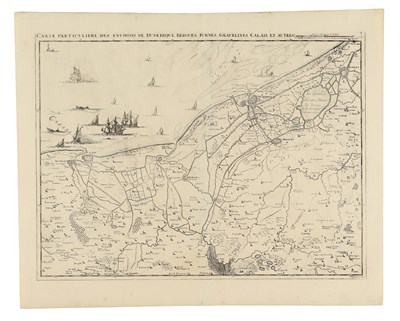 Lot 109 - Cartography - "Carte Particuliere Des Environs De Dunkerque, Bergues, Furnes, Gravelines, et Autres"