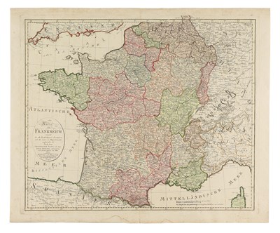 Lot 117 - Cartography - "Karte von Frankreich (...)". A rare map of France