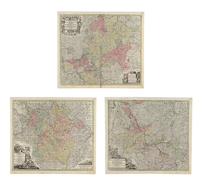 Lot 161 - Cartography - A Lot 0f 3 very fine old coloured Maps by Matthias Seutter