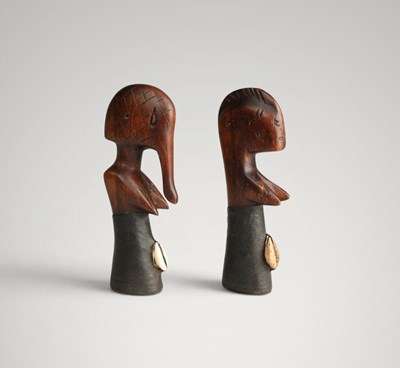 Lot 91 - Rare pair of Mossi fertility dolls.