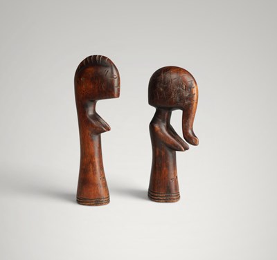 Lot 97 - Pair of Mossi fertility dolls.