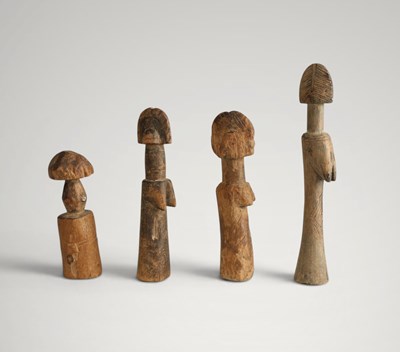 Lot 128 - Four Mossi fertility dolls.