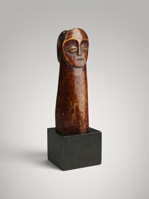 Lot 32 - Lega bone divination janus head figure.