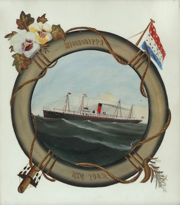 Lot 13 - Americana - 19th Century portrait of an unidentified American Steamship
