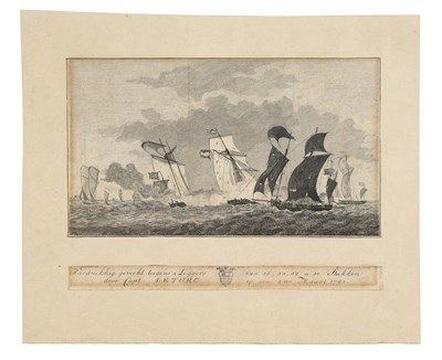 Lot 60 - Maritime - Hendrik Roosing - Hardnekkig gevecht teegens 4 Loggers [..]