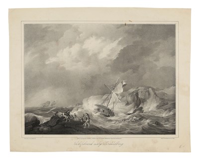 Lot 78 - Lithography - "Shipwreck near Middelburg"
