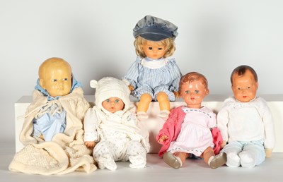 Lot 508 - Lot van 5 kunststof kinderpoppen