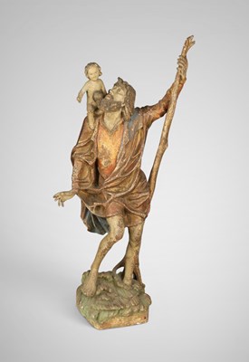 Lot 691 - Statue of Saint Christopher carrying the Christ Child