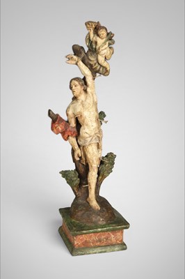 Lot 687 - 17th-18th century sculpture of Saint Sebastian