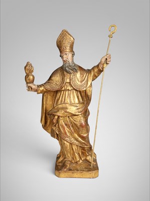 Lot 695 - 18th century sculpture of Saint Augustine