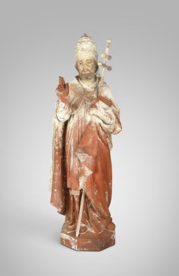 Lot 703 - Bishop saint sculpture