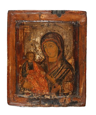 Lot 676 - Icon featuring the Mother of God