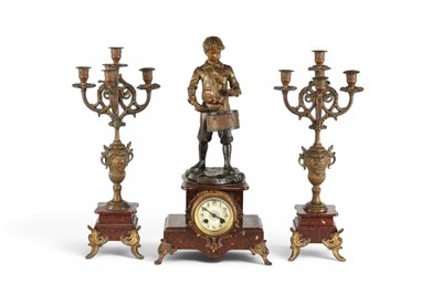 Lot 606 - Three-piece mantle garniture set