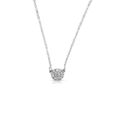 Lot 315 - Gold Pendant on Gold Necklace with Rosette of Diamond