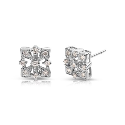 Lot 319 - Gold Ear Studs set with Diamonds