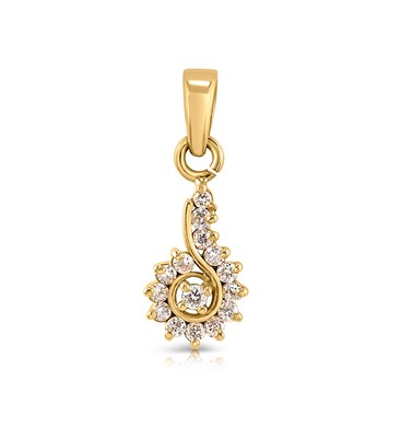 Lot 373 - Gold Pendant set with Diamonds