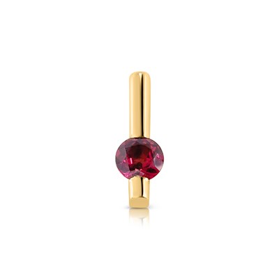 Lot 562 - 14K Gold, Topaz Solitaire Pendant