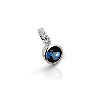 Lot 467 - Gold Pendant set with Diamonds and Topaz Solitaire
