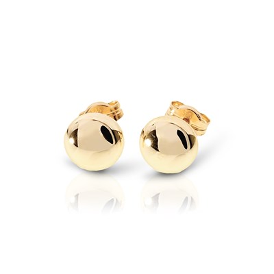 Lot 647 - Pair of Gold Cabochon-Cut Style Ear Studs
