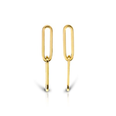 Lot 652 - Pair of Gold ‘Closed-Forever’ Ear Pendants