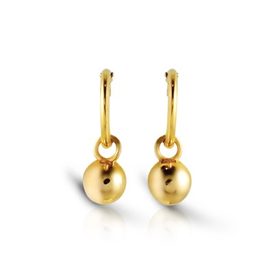 Lot 666 - Pair of Gold Ear Rings