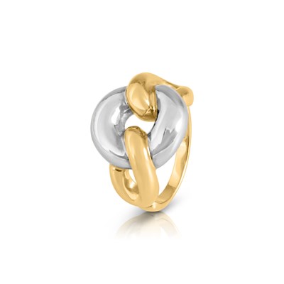 Lot 517 - 18K Bicolour Gold Ring