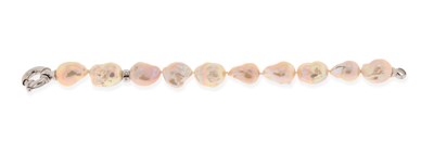 Lot 779 - Baroque Pearl Bracelet with Silver Lock