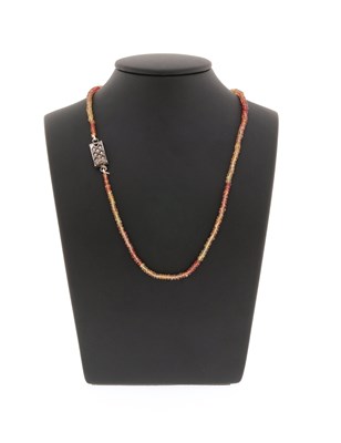 Lot 119 - Multi-coloured Sapphire Necklace with Silver Lock