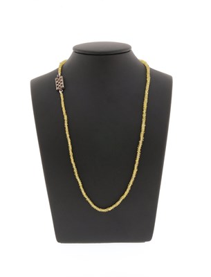 Lot 124 - Yellow Sapphire Necklace with Silver Lock