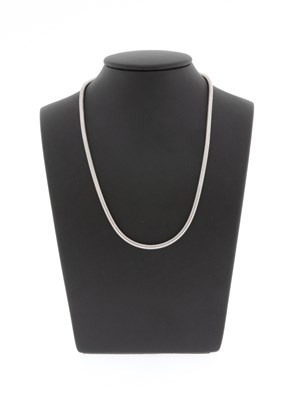 Lot 205 - Silver Snake-Link Chain Necklace