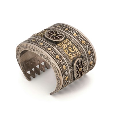 Lot 156 - A Fire-Gilded Silver ‘Bilezik’ Cuff Bracelet