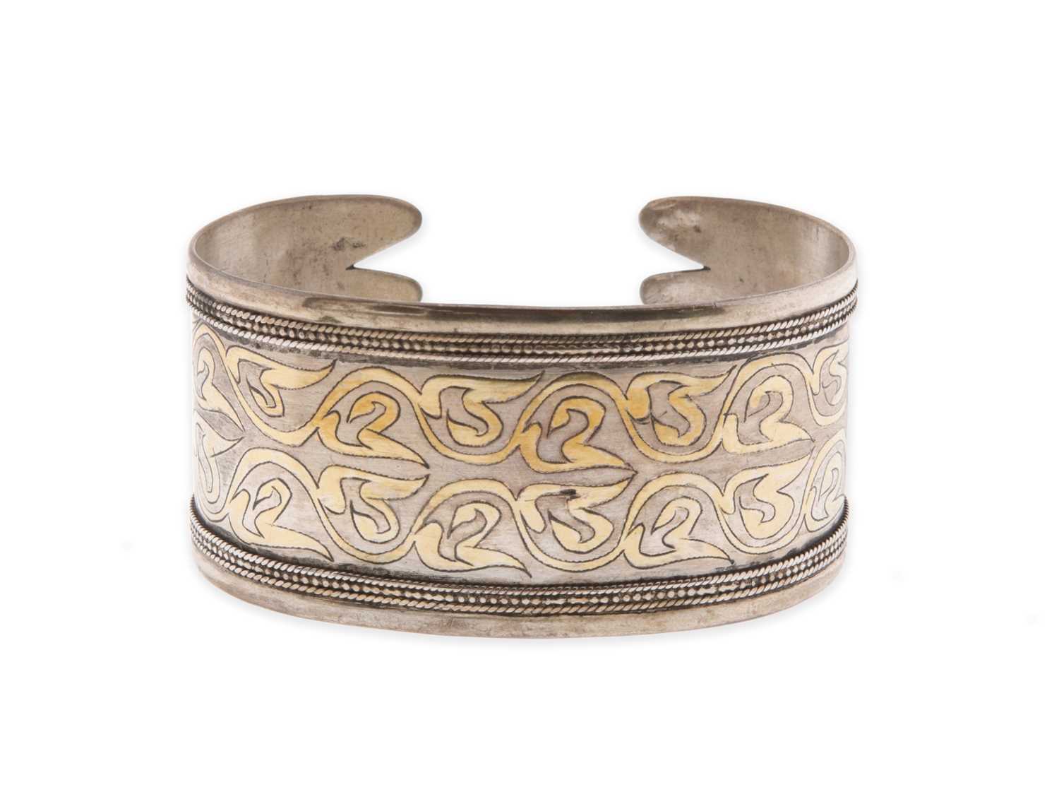 Lot 164 - A Fire-Gilded Silver ‘Bilezik’ Cuff Bracelet.