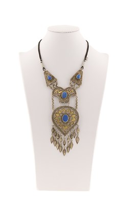 Lot 160 - A Quadripartite Fire-Gilded Silver Pectoral Necklace