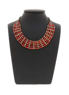 Lot 217 - Indian Silver and Coral Coker