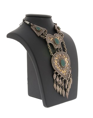 Lot 162 - A Quadripartite Fire-Gilded Silver Pectoral Necklace