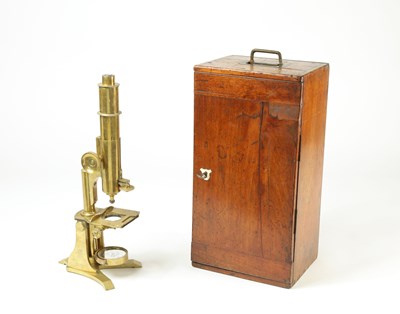 Lot 57 - A Brass Bar-limb Monocular Microscope, by F.L. West, Ca. 1850