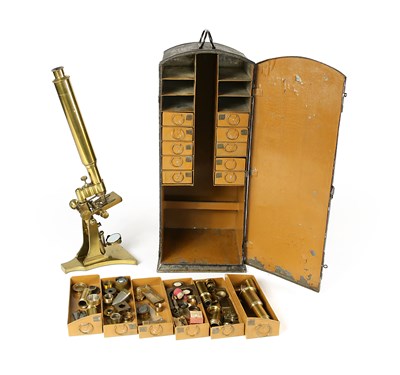 Lot 65 - An English Brass Compound microscope, ca 1880.