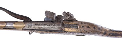 Lot 40 - An Afghan Jezail flintlock Rifle, ca. 1850