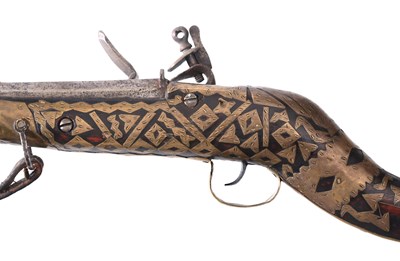 Lot 40 - An Afghan Jezail flintlock Rifle, ca. 1850