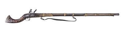Lot 40 - An Afghan Jezail flintlock Rifle, ca. 1850